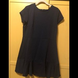 Navy & white polka dot dress